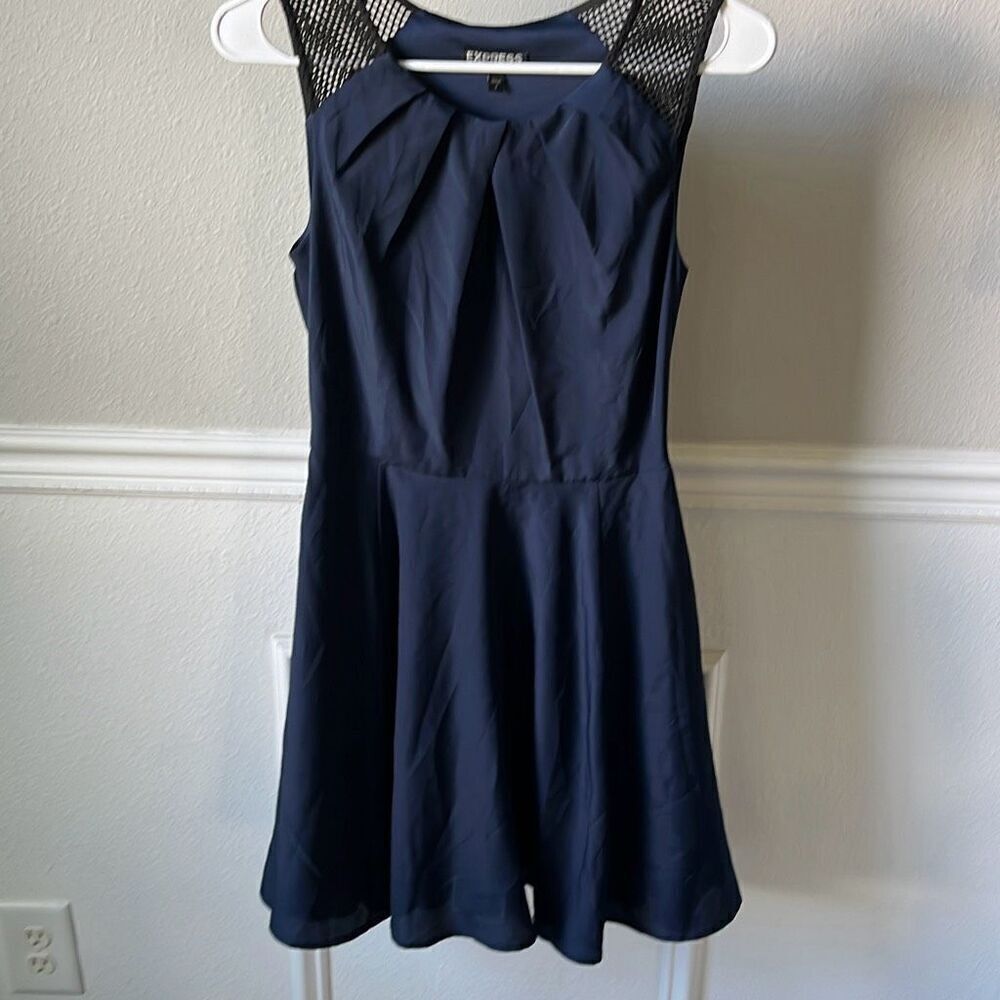 Express Womens Formal Mini Dress size 2 Navy Blue